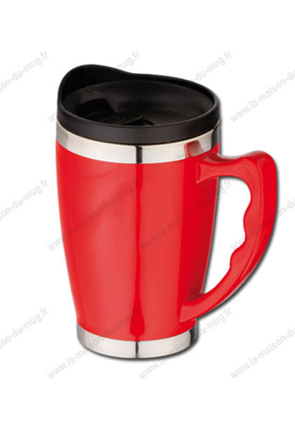 Tasse à café double paroi en inox personnalisable avec texte, photo et logo  · 20 cL