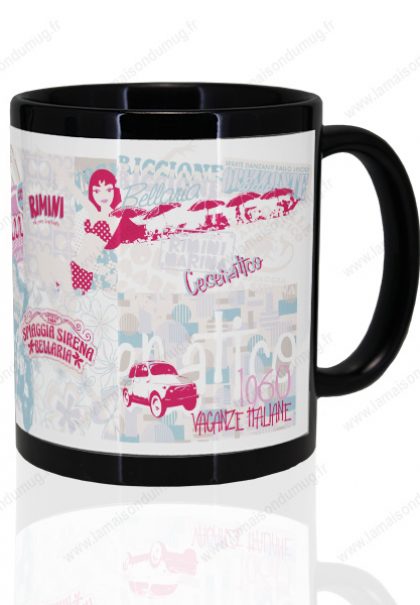 Mug noir sublimation publicitaire