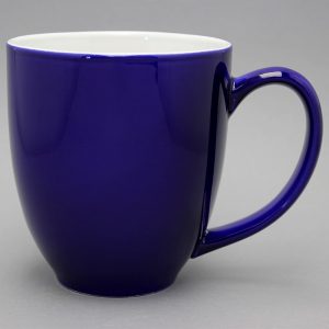 grand mug publicitaire bleu cobalt et tasse publicitaire