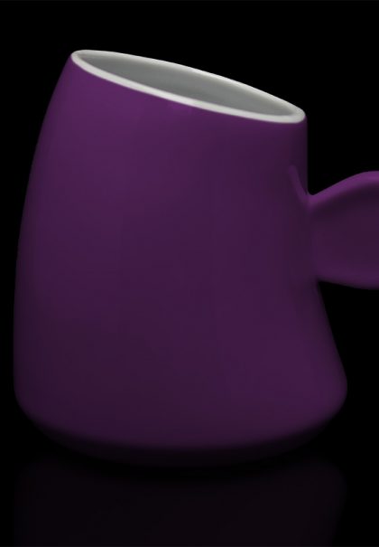 mug personnalisé laitiere aubergine