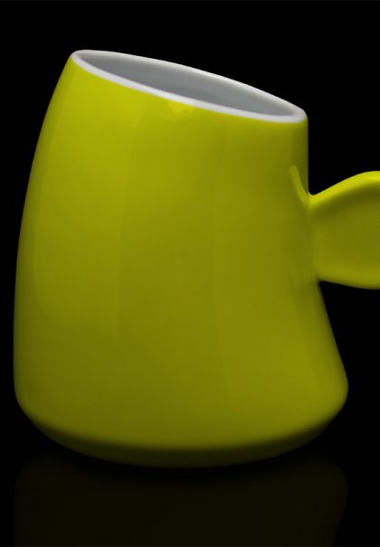 mug personnalisé laitiere jaune citron