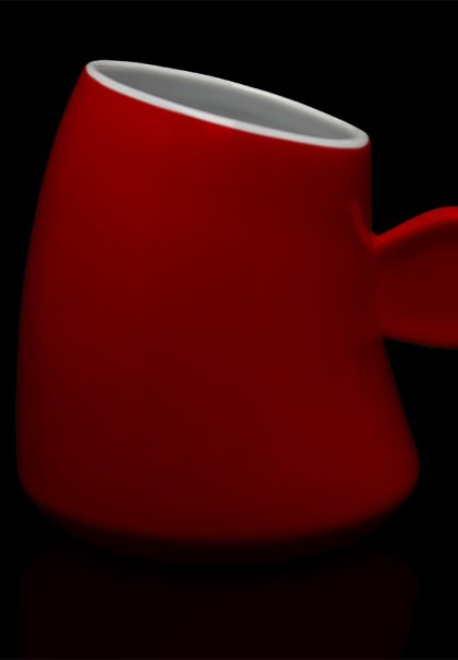mug personnalisé laitiere rouge