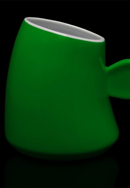 mug personnalisé laitiere vert feuille