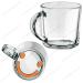 Mug verre marqué Smiley orange