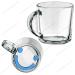 Mug verre marqué Smiley bleu