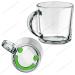 Mug verre marqué Smiley vert